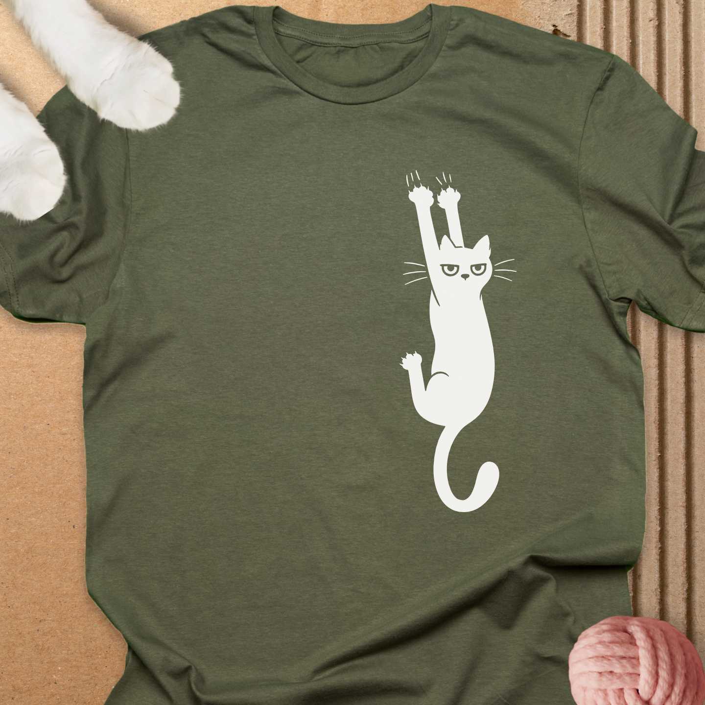 Cat Holding On