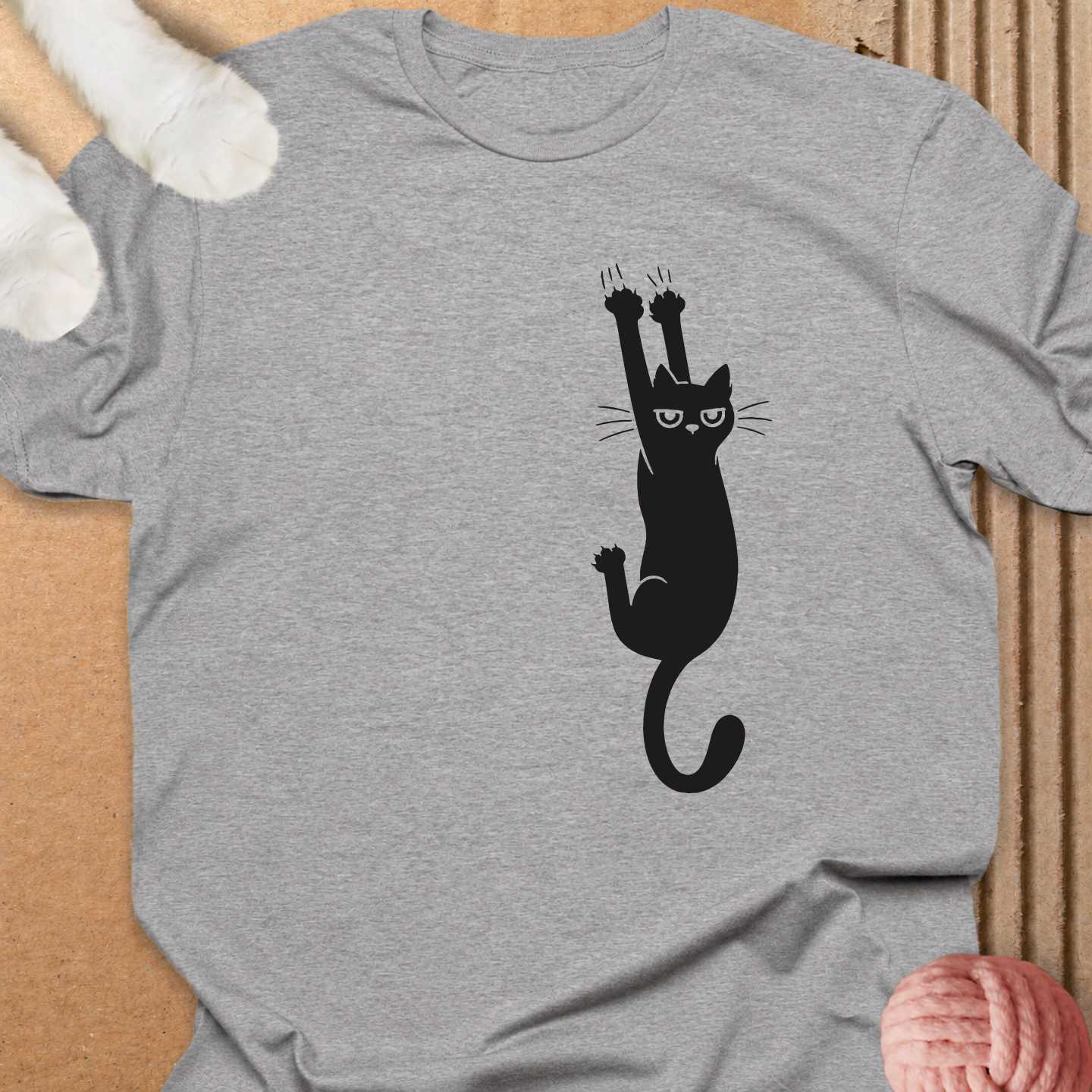 Cat Holding On